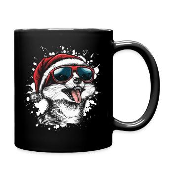 Meerkat Christmas Funny - Full Colour Mug - black - Right
