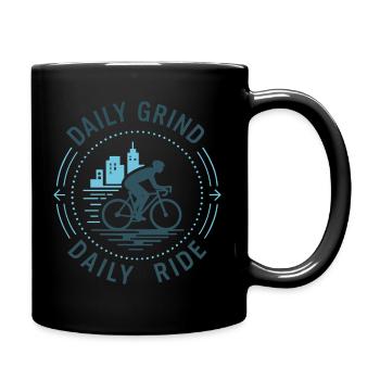 Daily Grind – Daily Ride - Tasse einfarbig - Schwarz - Rechts