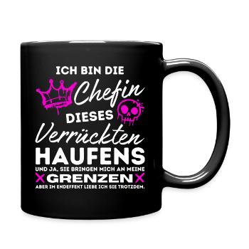 Chefin dieses Verrückten Haufens Geschenke Chefin - Full Colour Mug - black - Right