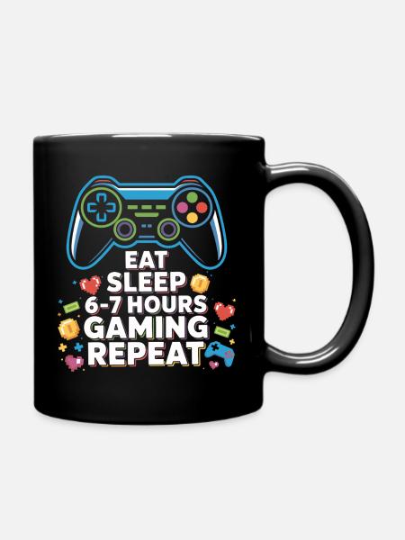 Six Seven Geek 67 Meme Lustiges Gaming - Tasse einfarbig - Schwarz