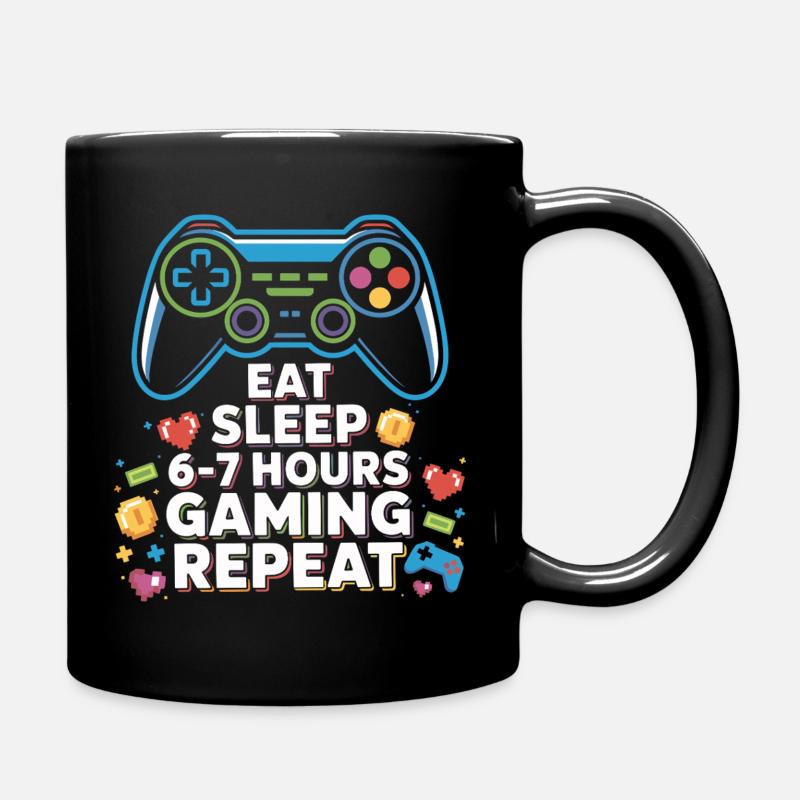 Six Seven Geek 67 Meme Lustiges Gaming - Tasse einfarbig - Schwarz