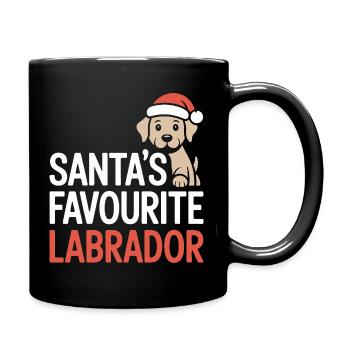 Santa’s Favourite Labrador Christmas Design - Full Colour Mug - black - Right