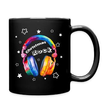 Christmas Rock Kopfhörer Weihnachten cool - Tasse einfarbig - Schwarz - Rechts