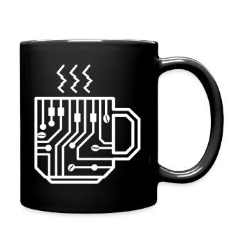 Circuit Mug Glyph Tech Brew - Tasse einfarbig - Schwarz - Rechts