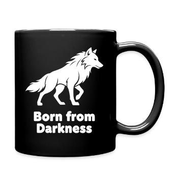 Born from Darkness Wolf - Tasse einfarbig - Schwarz - Rechts