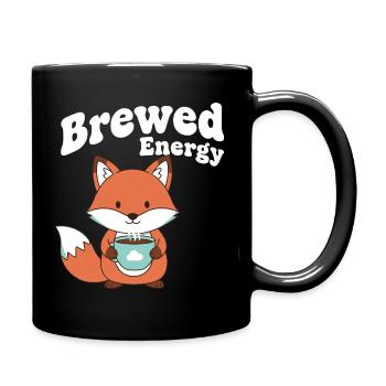 Kaffeefox: Brewed Energy - Full Colour Mug - black - Right