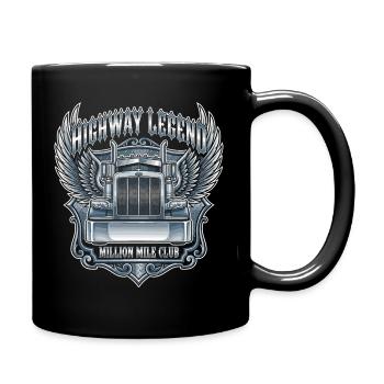 Million Mile Lkw-Fahrer und Lkw-Fahrer - Tasse einfarbig - Schwarz - Rechts