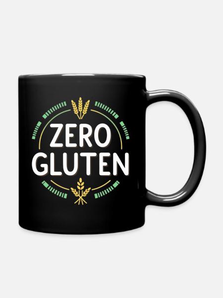 Zero Gluten - Tasse einfarbig - Schwarz