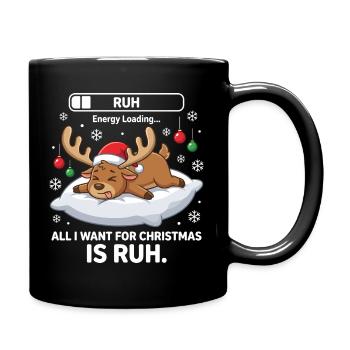 Chemise de Noël cadeau renne pour hommes drôle - Mug uni - noir - Droite
