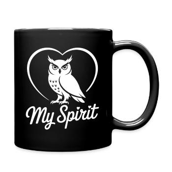 Eule im Herz My Spirit Silhouette - Mug uni - noir - Droite