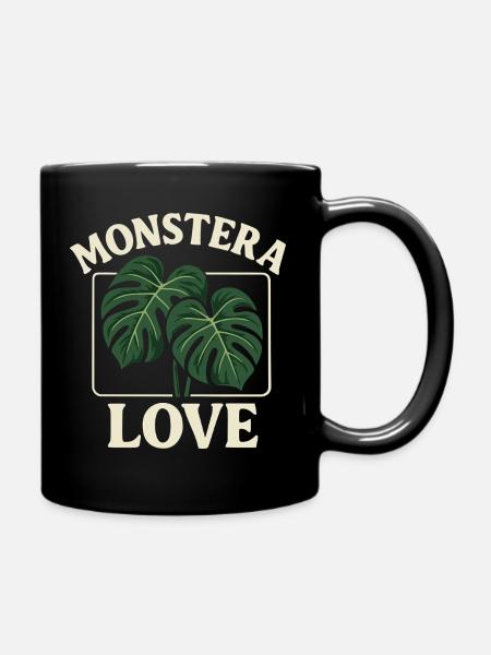 Monstera Love - Full Colour Mug - black