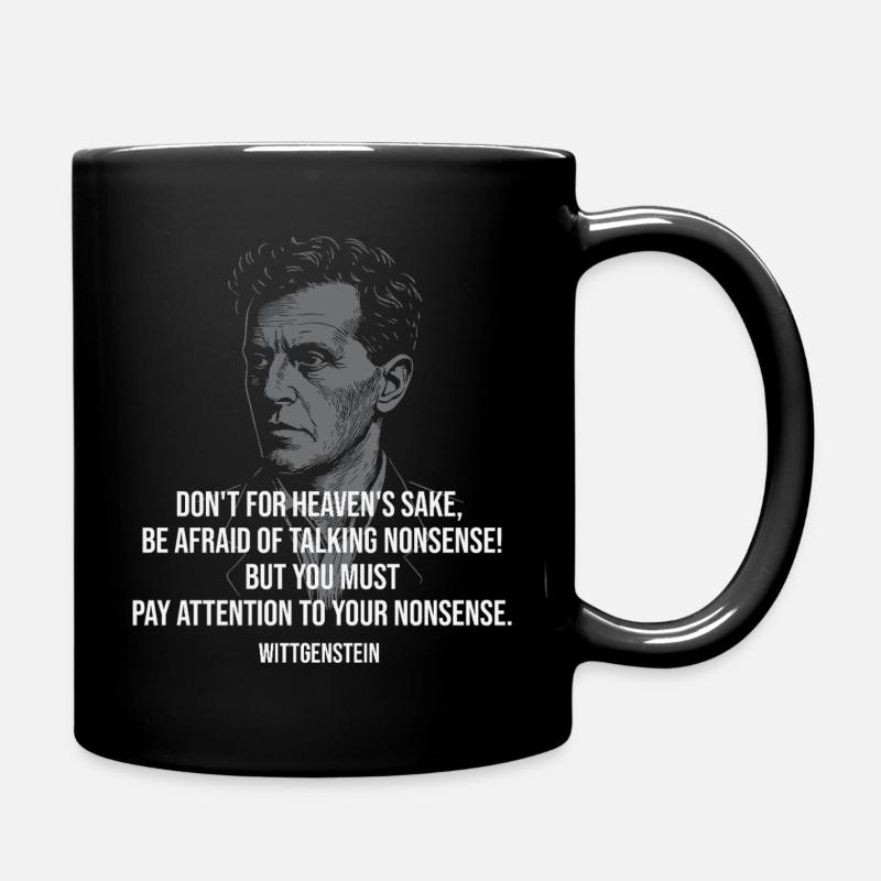 Wittgenstein-Unsinnzitat - Tasse einfarbig - Schwarz