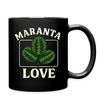 Maranta Love - Tasse einfarbig - Schwarz - Rechts