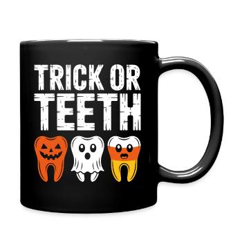 T-shirt Halloween Trick or Teeth - Mug uni - noir - Droite