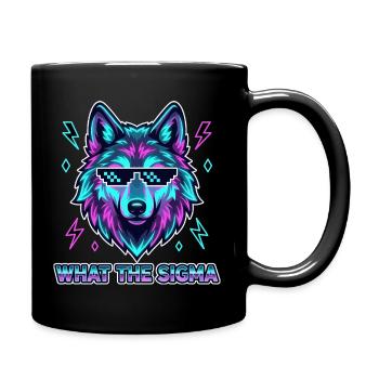 What The Sigma Wolf - Tasse einfarbig - Schwarz - Rechts