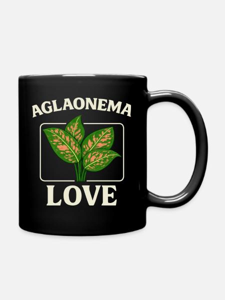 Aglaonema Love - Tasse einfarbig - Schwarz