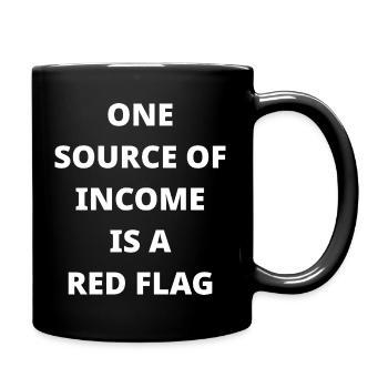 Graphique de revenus sous le signal d’alarme - Mug uni - noir - Droite