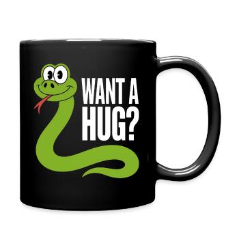 Dessin animé Câlin-moi Serpent - Mug uni - noir - Droite