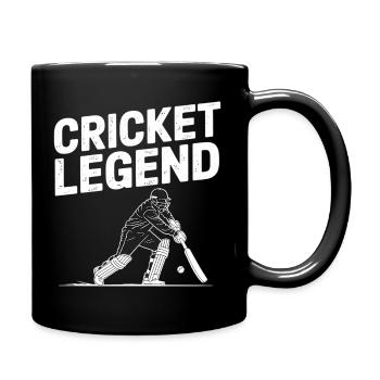 Funny Cricket Saying Vintage Cricket Game - Full Colour Mug - black - Right
