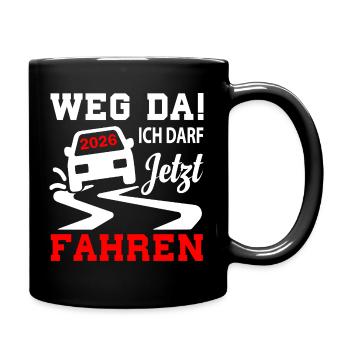 Führerschein 2026 Fahrprüfung Führerscheinprüfung - Tasse einfarbig - Schwarz - Rechts