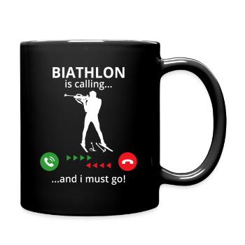 biathlon is calling and i must go - Full Colour Mug - black - Right