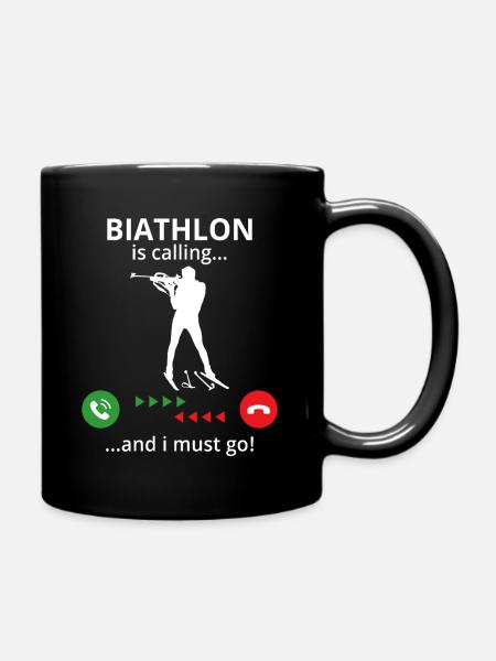 biathlon is calling and i must go - Full Colour Mug - black