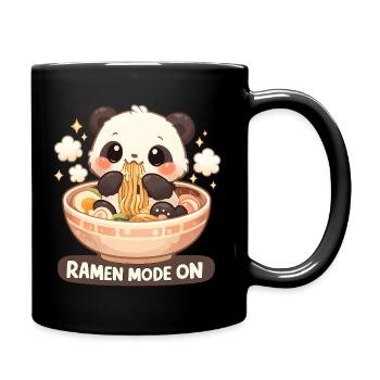 Ramen Panda Mode Activé - Mug uni - noir - Droite