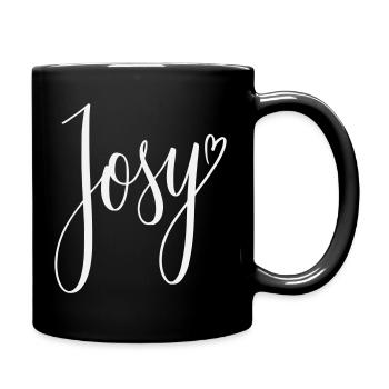 Josy Script Heart Design - Full Colour Mug - black - Right