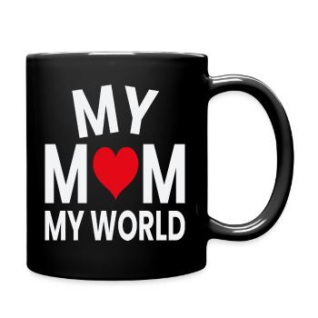 My Mother My World Heart - Full Colour Mug - black - Right