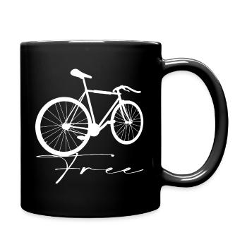 Fahrrad - Tasse einfarbig - Schwarz - Rechts