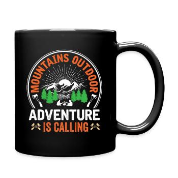 Mountains - Adventure is Calling - Full Colour Mug - black - Right