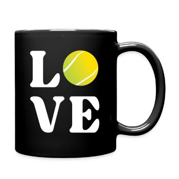 Tennis-Liebhaber - Tasse einfarbig - Schwarz - Rechts