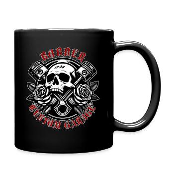 Born to Crank Skull Roses - Tasse einfarbig - Schwarz - Rechts