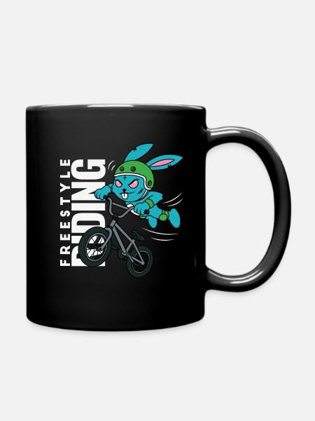 Lapin BMX Freestyle - Extreme Riding Design - Mug uni - noir