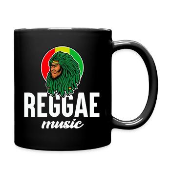 Le lion reggae aux couleurs rasta - Mug uni - noir - Droite
