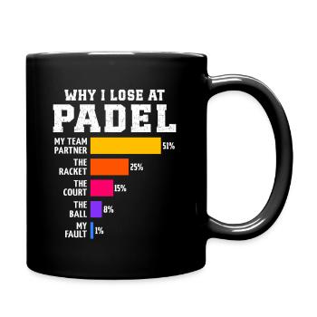 Padel : Pourquoi je perds au Padel - Mug uni - noir - Droite