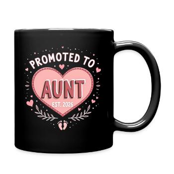 Tante 2026 Tante 2026 Befördert zu Tante 2026 - Tasse einfarbig - Schwarz - Rechts