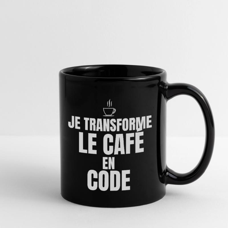 Ich verwandle Kaffee in Code Tasse einfarbig