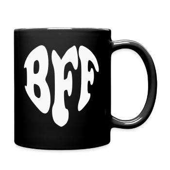 Best Friends Forever Heart - Customizable Color - Full Colour Mug - black - Right