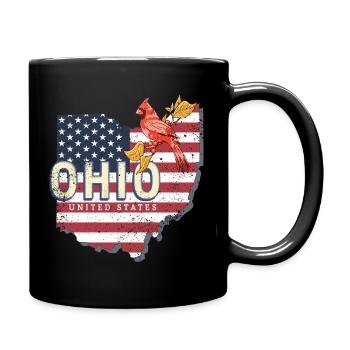Ohio United States Vintage USA Souvenir - Full Colour Mug - black - Right