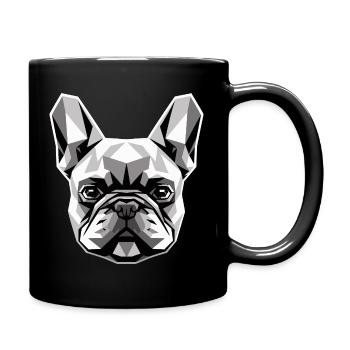 Motif du chien bouledogue français Grand Danois français - Mug uni - noir - Droite