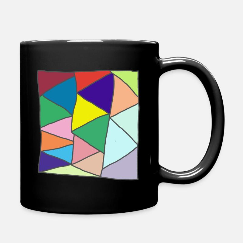 Éclatement géométrique de la mosaïque de verre - Mug uni - noir