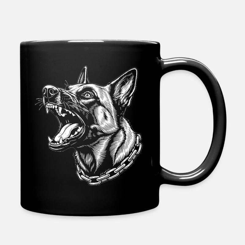 White_Dog_PNG - Tasse einfarbig - Schwarz