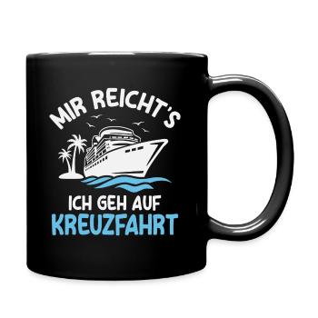 Kreuzfahrt Urlaub Kreuzfahrtschiff Schiffsreise - Tasse einfarbig - Schwarz - Rechts
