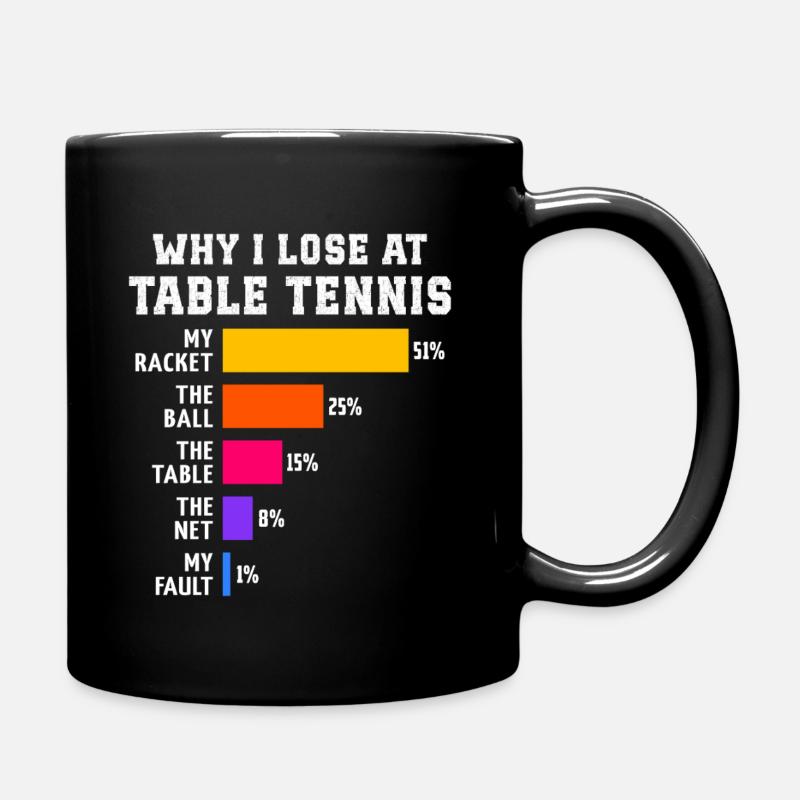table tennis why i lose at table tennis - Full Colour Mug - black