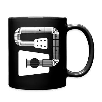 guitare abstraite - Mug uni - noir - Droite