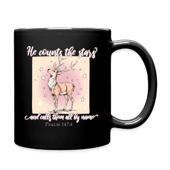Hirsch Christlich - Tasse einfarbig - Schwarz - Rechts