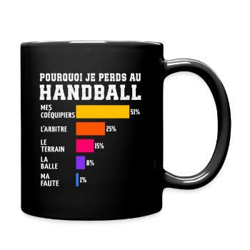 Why I Lose at Handball - Full Colour Mug - black - Right
