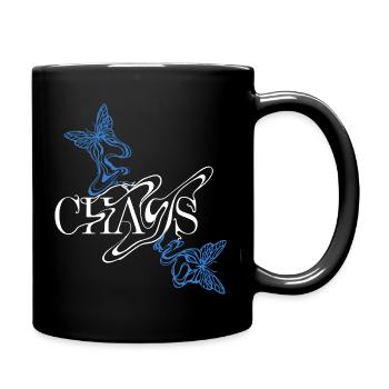 Butterfly font with wings - Full Colour Mug - black - Right