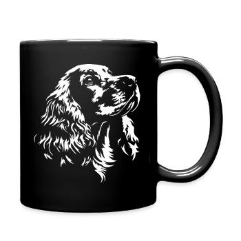 Chiens en silhouette du cocker espagnol anglais Wilsigns - Mug uni - noir - Droite